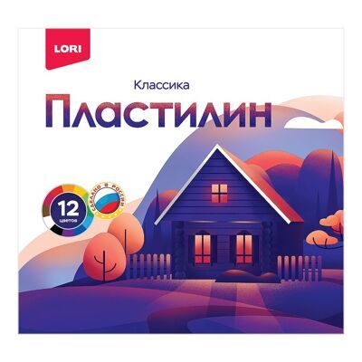 Пластилин Классика, 12 цветов, по 20 гр., без европодвеса